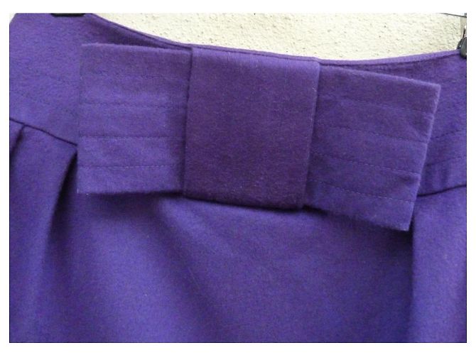 Falda Tulipán Céline de Lana Violeta Púrpura - vista 3