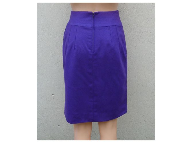 Falda Tulipán Céline de Lana Violeta Púrpura - vista 6