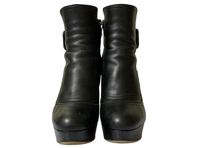 Lederkurze Stiefel JIMMY CHOO Schwarz - Ansicht 2