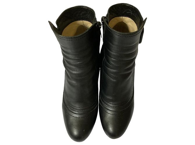 Lederkurze Stiefel JIMMY CHOO Schwarz - Ansicht 3
