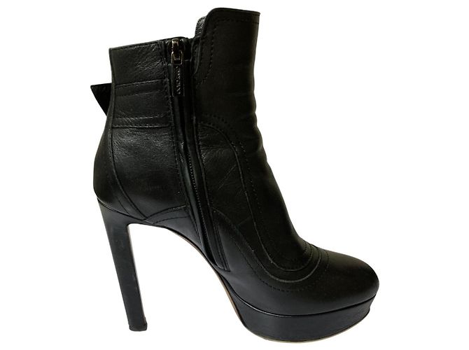 Lederkurze Stiefel JIMMY CHOO Schwarz - Ansicht 5