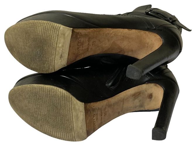 Lederkurze Stiefel JIMMY CHOO Schwarz - Ansicht 7