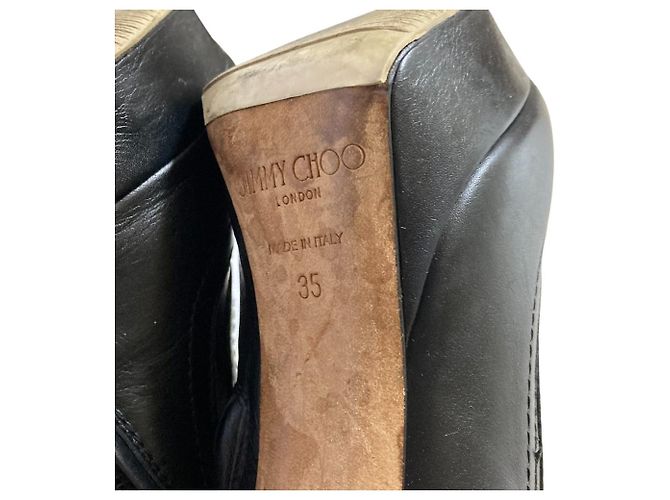 Lederkurze Stiefel JIMMY CHOO Schwarz - Ansicht 8