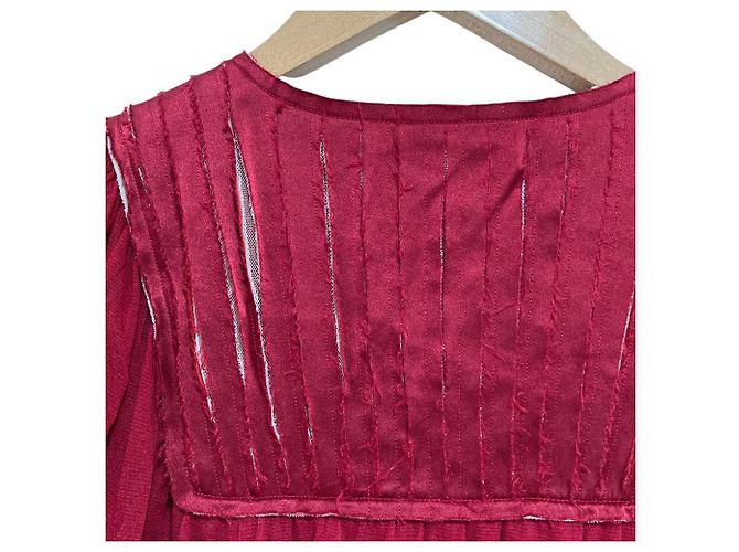 Autre Marque Power Net Bluse VIVIENNE TAM Rot - Ansicht 10