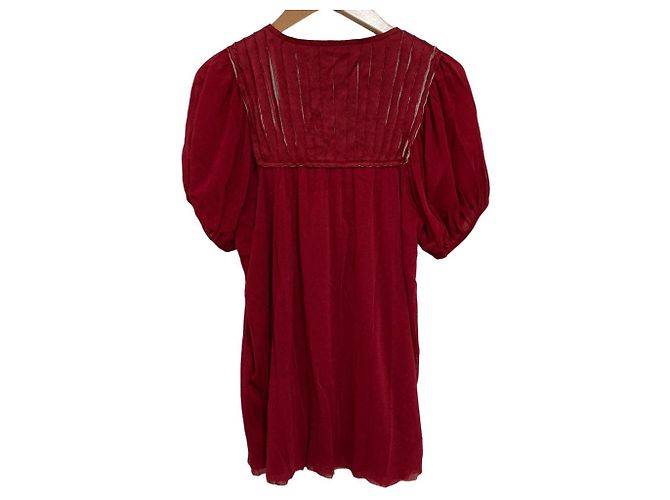 Autre Marque Power Net Bluse VIVIENNE TAM Rot - Ansicht 3