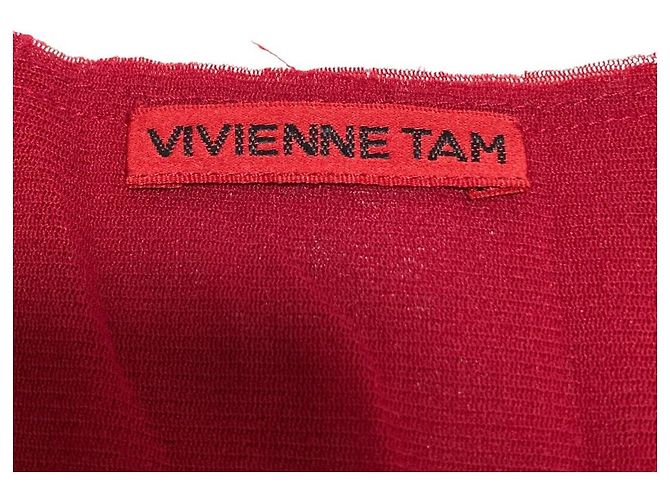 Autre Marque Power Net Bluse VIVIENNE TAM Rot - Ansicht 5