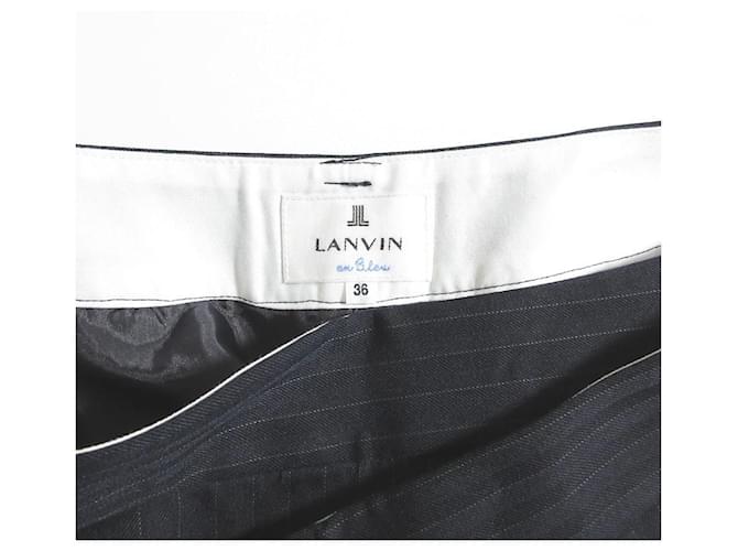 Falda Rayada LANVIN en Azul Azul marino - vista 4