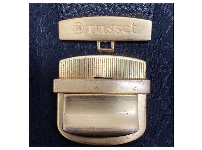 Autre Marque 2-in-1 Handtasche in Rostfarbe Schwarz Golden - Ansicht 18