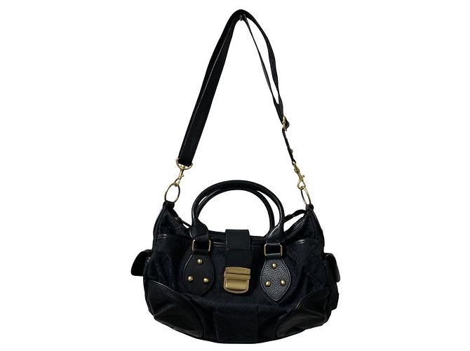 Autre Marque 2-in-1 Handtasche in Rostfarbe Schwarz Golden - Ansicht 7