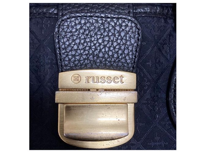 Autre Marque 2-in-1 Handtasche in Rostfarbe Schwarz Golden - Ansicht 9