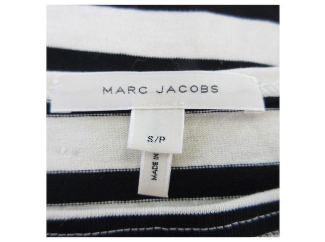 Top in cotone a righe MARC JACOBS Nero Bianco sporco - vista 5