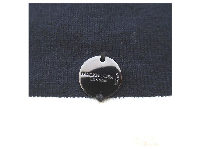 Autre Marque Gestreifter Strickpullover Mackintosh London Weiß Blau Marineblau - Ansicht 6