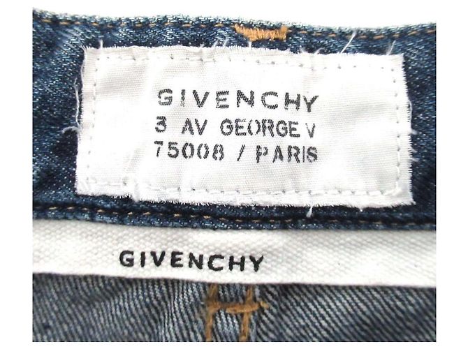 Jeans de mezclilla rectos y cortos con detalles de cadena Givenchy Azul - vista 11