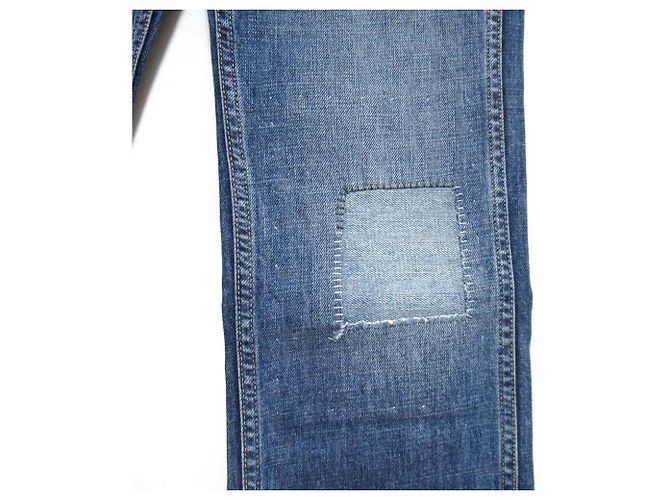 Jeans de mezclilla rectos y cortos con detalles de cadena Givenchy Azul - vista 6