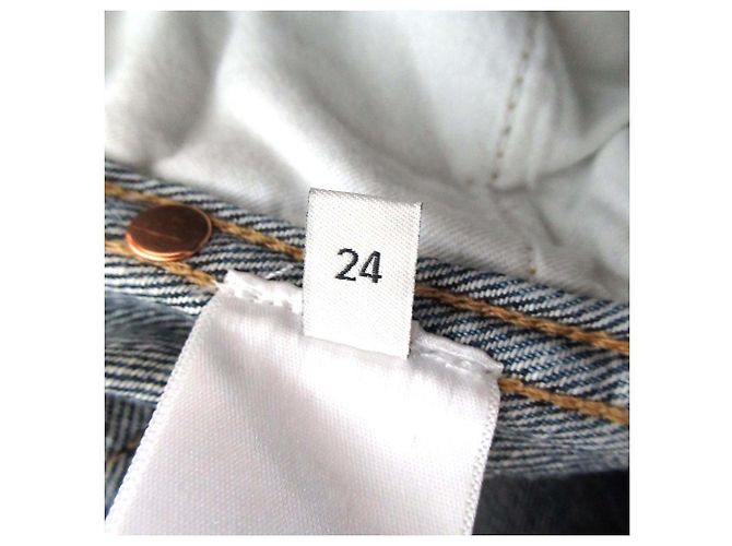 Jeans de mezclilla rectos y cortos con detalles de cadena Givenchy Azul - vista 9