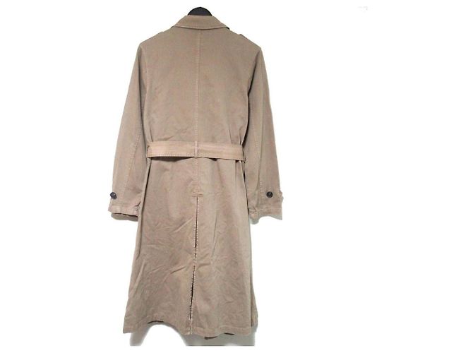 Autre Marque Trench coat duplo abotoado com cinto NSF Marrom Bege - vista 2