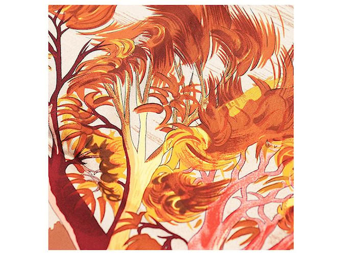 Seidenschal Hermès Carre 90 KUGGOR TREE Rot - Ansicht 12
