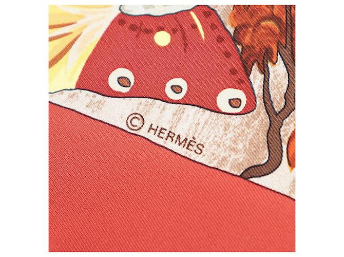 Seidenschal Hermès Carre 90 KUGGOR TREE Rot - Ansicht 6