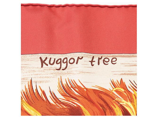 Seidenschal Hermès Carre 90 KUGGOR TREE Rot - Ansicht 7