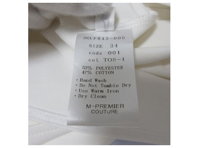 Autre Marque M-PremierCOUTURE Ponte Cutsew Blanco - vista 8