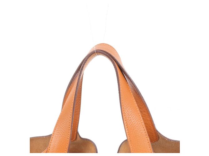 Bolsa de couro laranja Picotin PM da Hermès - vista 2