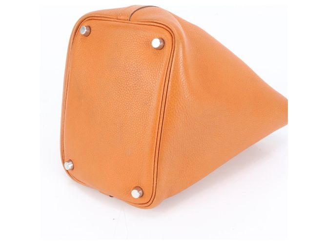 Bolsa de couro laranja Picotin PM da Hermès - vista 5