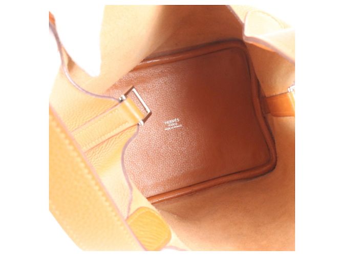 Bolsa de couro laranja Picotin PM da Hermès - vista 7