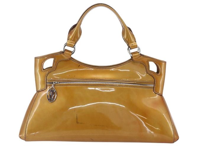 Cartier Borsa Marcello in pelle verniciata Giallo - vista 2