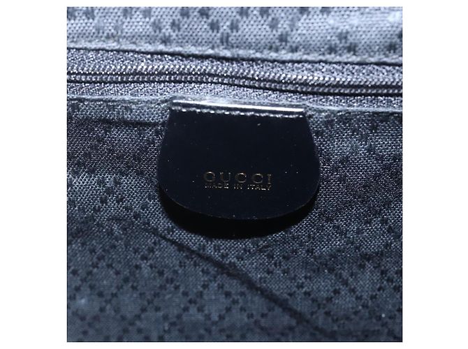 Bamboo Zaino Vintage in Bambù Gucci Mini in Vernice Nero - vista 6