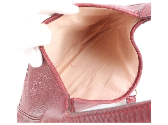 Hermès Hermes Trim 31 Leder Schultertasche Bordeaux - Ansicht 7