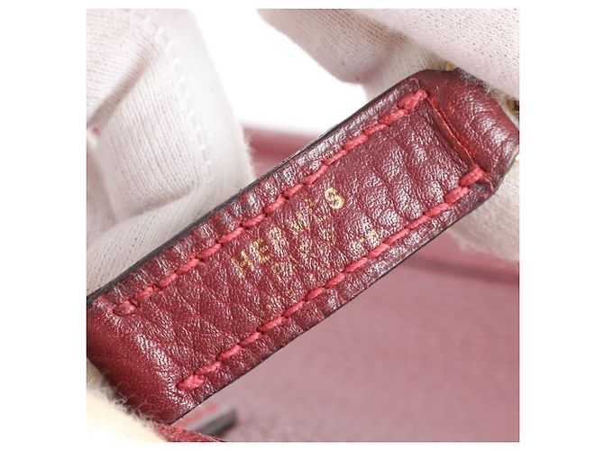 Hermès Hermes Trim 31 Leder Schultertasche Bordeaux - Ansicht 8