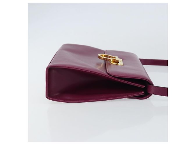 Salvatore Ferragamo Gancini Shoulder Bag Leather Purple - view 3