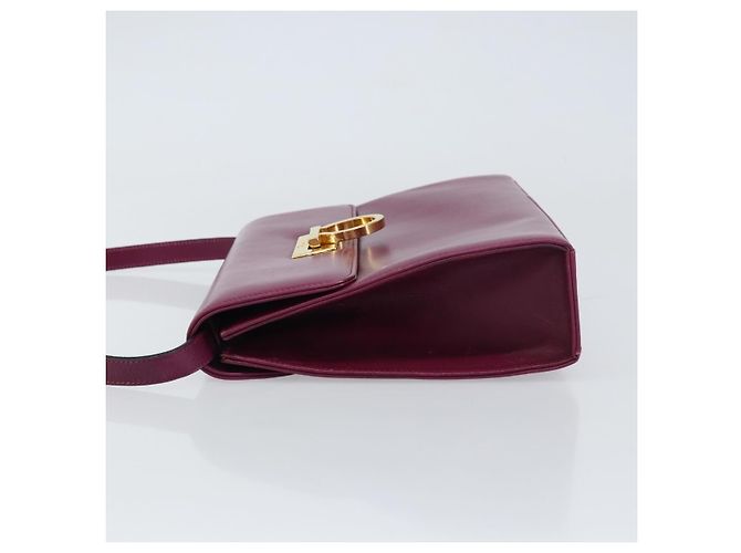 Salvatore Ferragamo Gancini Shoulder Bag Leather Purple - view 4