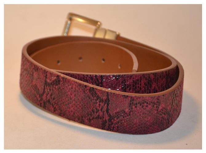 Steve Madden Gürtel Leder dunkelrot 85cm Bordeaux - Ansicht 3