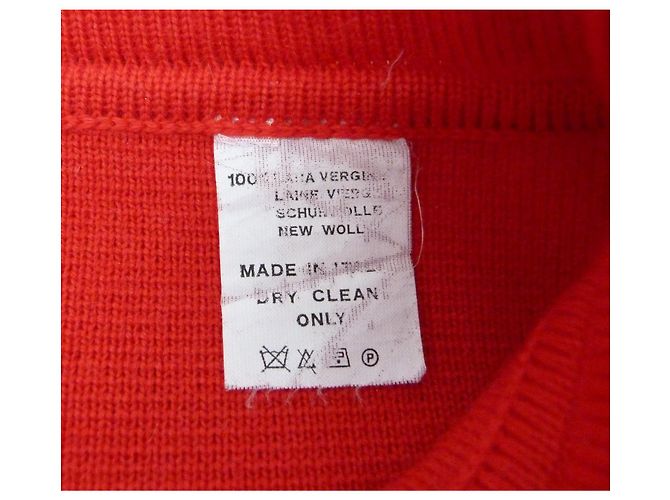 Gonna maxi in maglia di lana rossa Céline con catena dorata Rosso D'oro - vista 5