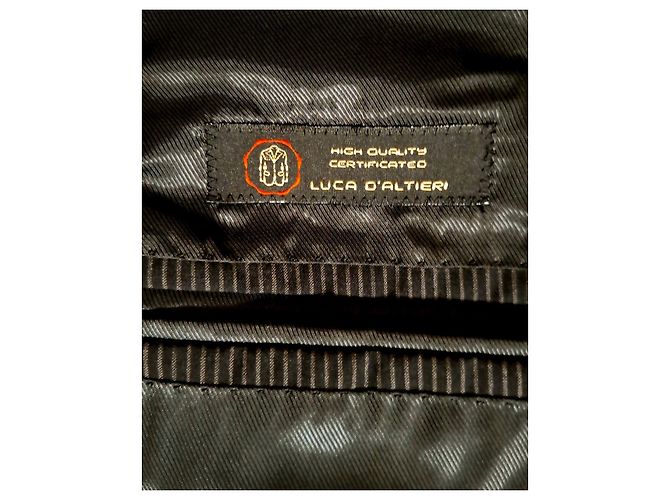Autre Marque Completo giacca e pantaloni gessati Luca D'Altieri Nero Grigio - vista 13