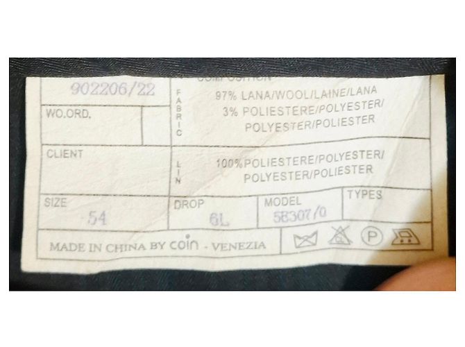 Autre Marque Completo giacca e pantaloni gessati Luca D'Altieri Nero Grigio - vista 15