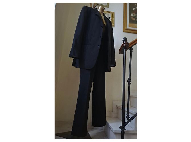 Autre Marque Completo giacca e pantaloni gessati Luca D'Altieri Nero Grigio - vista 5