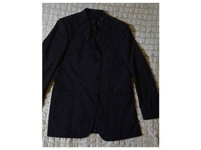 Autre Marque Completo giacca e pantaloni gessati Luca D'Altieri Nero Grigio - vista 9