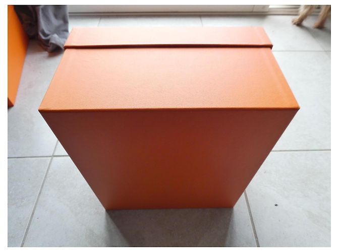 large Hermès box for Hermès Birkin 25 handbag model number 1497 Orange - view 4