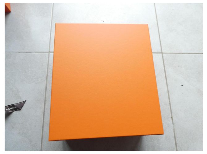 large Hermès box for Hermès Birkin 25 handbag model number 1497 Orange - view 6