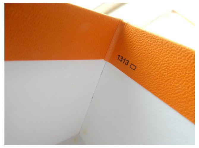 large Hermès box for Hermès Birkin 30 handbag model number 1313 Orange - view 4