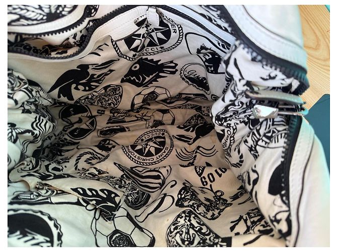 Borsa a spalla Gucci grande in pelle bianca Bianco - vista 12
