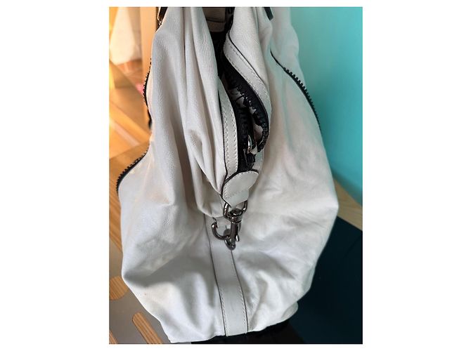 Borsa a spalla Gucci grande in pelle bianca Bianco - vista 14