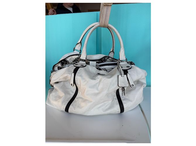 Borsa a spalla Gucci grande in pelle bianca Bianco - vista 2