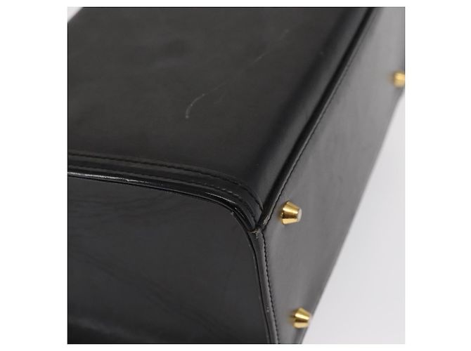 Borsa a mano in pelle nera e oro VERSACE Auth ka1996 Nero D'oro - vista 15