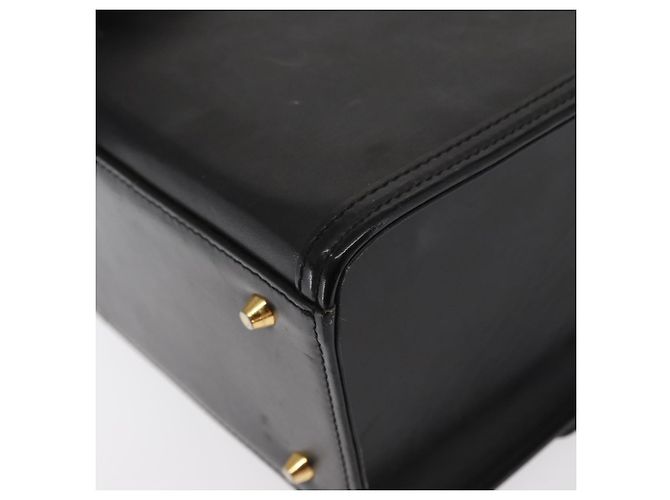 Borsa a mano in pelle nera e oro VERSACE Auth ka1996 Nero D'oro - vista 16