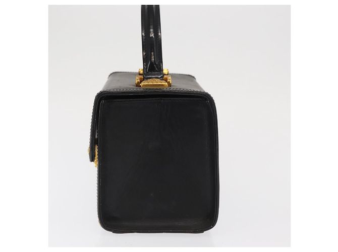 Borsa a mano in pelle nera e oro VERSACE Auth ka1996 Nero D'oro - vista 3