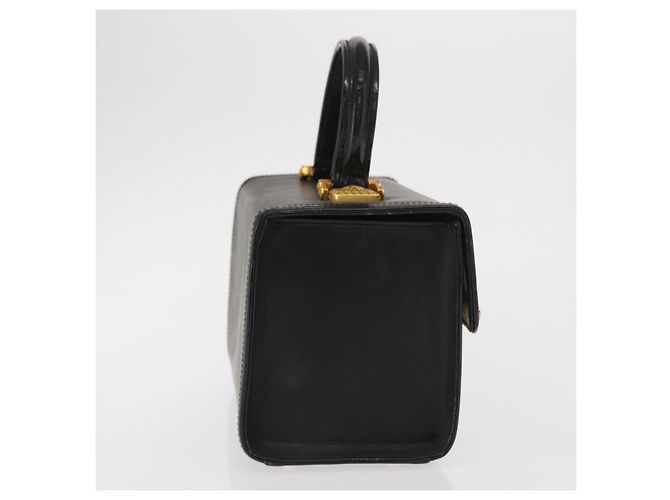 Borsa a mano in pelle nera e oro VERSACE Auth ka1996 Nero D'oro - vista 4