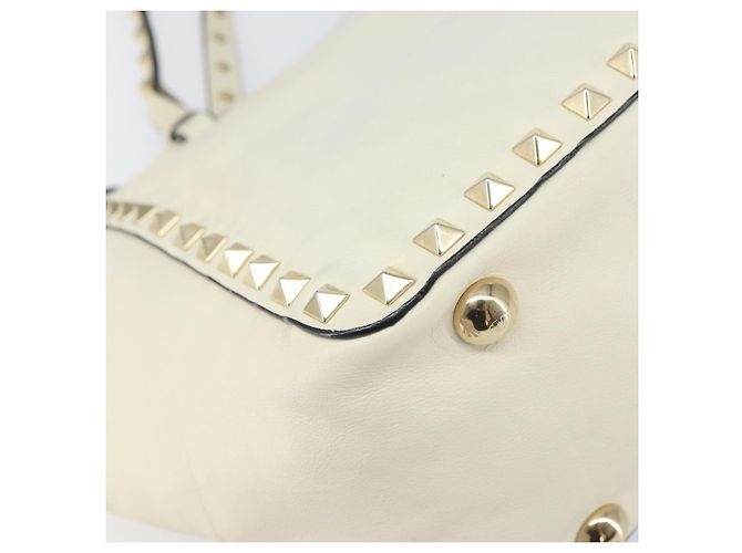 VALENTINO Borsa in pelle 2 in 1 Bianco Oro Auth bs32858 D'oro - vista 10
